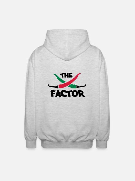 The chilli factor - Unisex Hooded Jacket - light heather grey