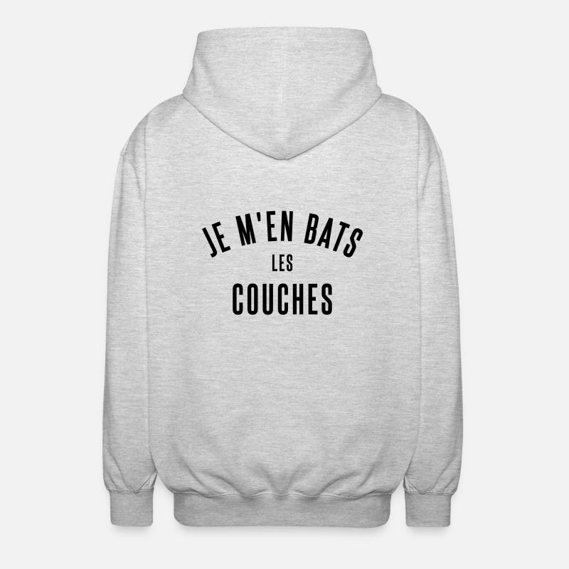 couches - Veste à capuche unisexe - gris clair chiné