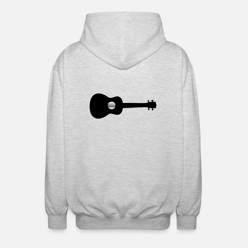 Ukulele - Unisex Kapuzenjacke - Hellgrau meliert