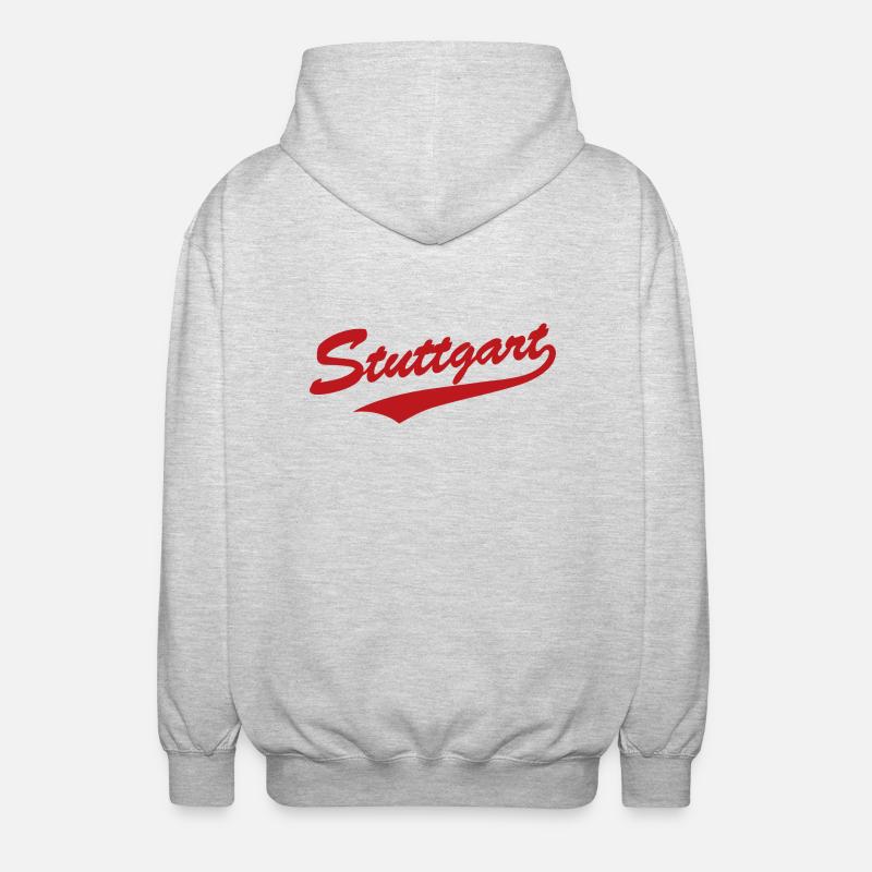 Stuttgart Baseball-Style - Unisex Kapuzenjacke - Hellgrau meliert