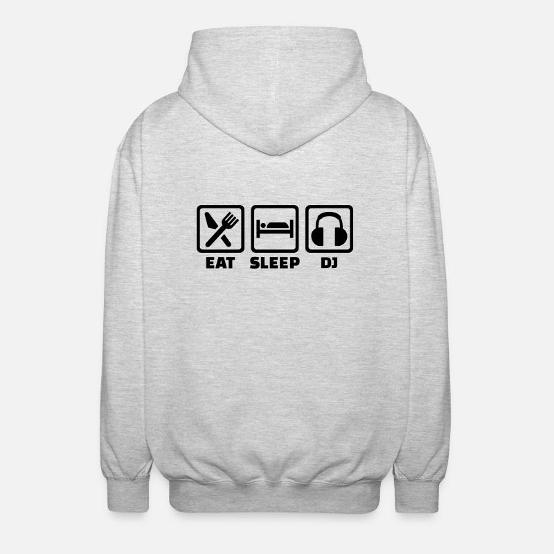 Eat sleep DJ - Veste à capuche unisexe - gris clair chiné