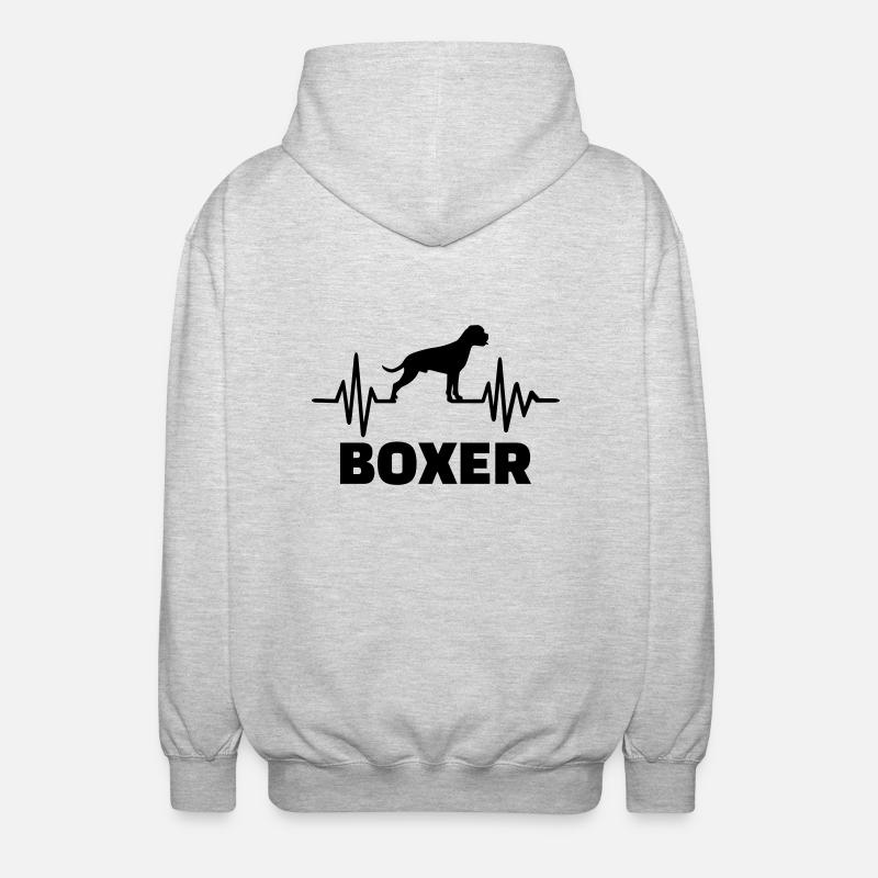 Boxer - Veste à capuche unisexe - gris clair chiné