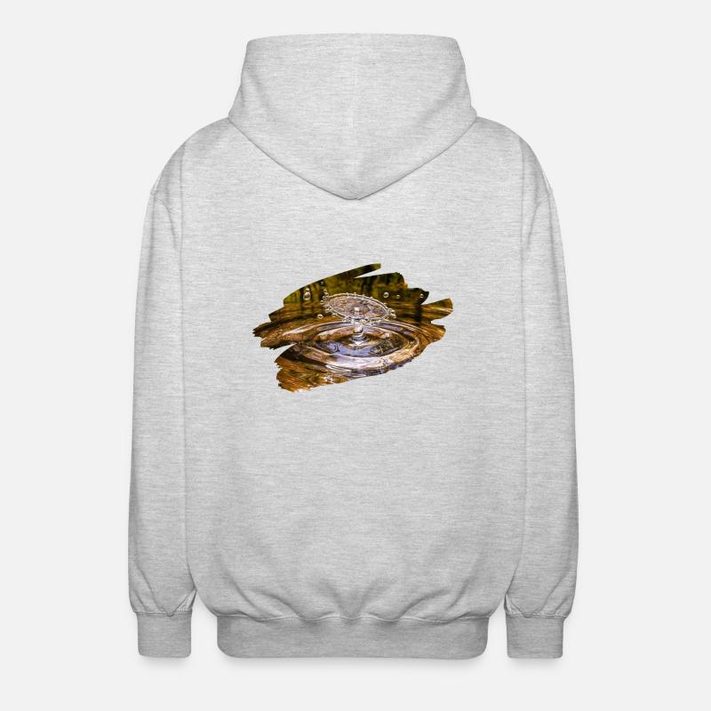 Wassertropfen - Unisex Kapuzenjacke - Hellgrau meliert