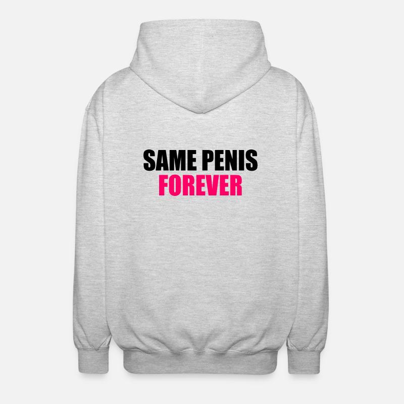 Same penis forever - Unisex Kapuzenjacke - Hellgrau meliert