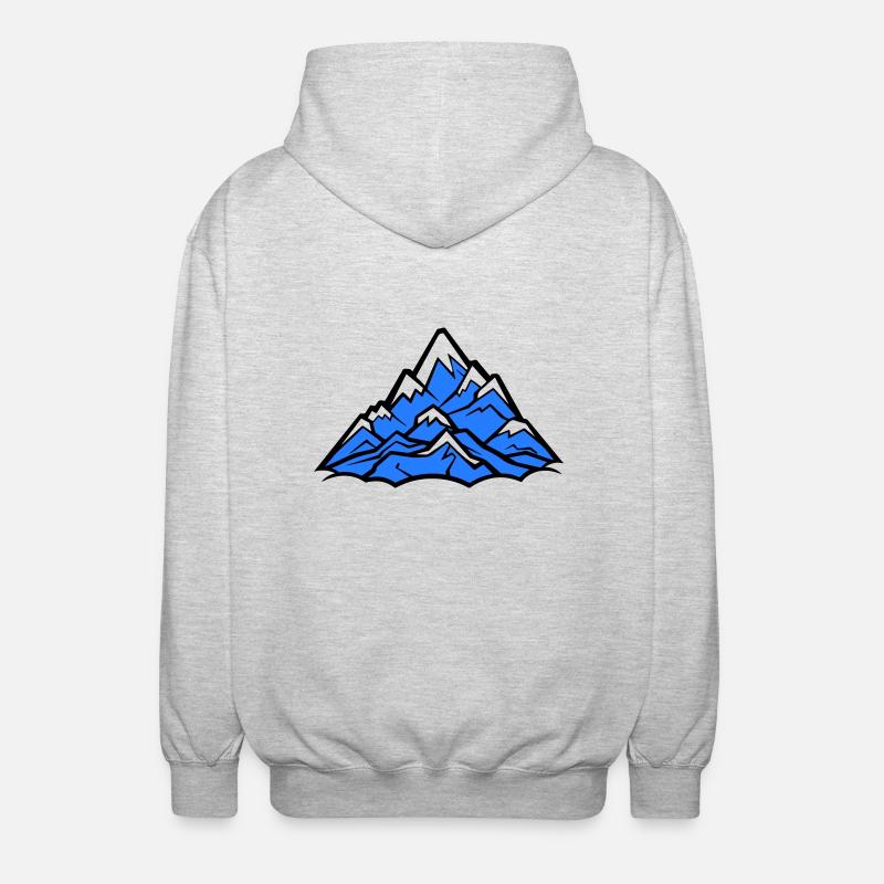 Mountains Mountains - Unisex Hooded Jacket - light heather grey