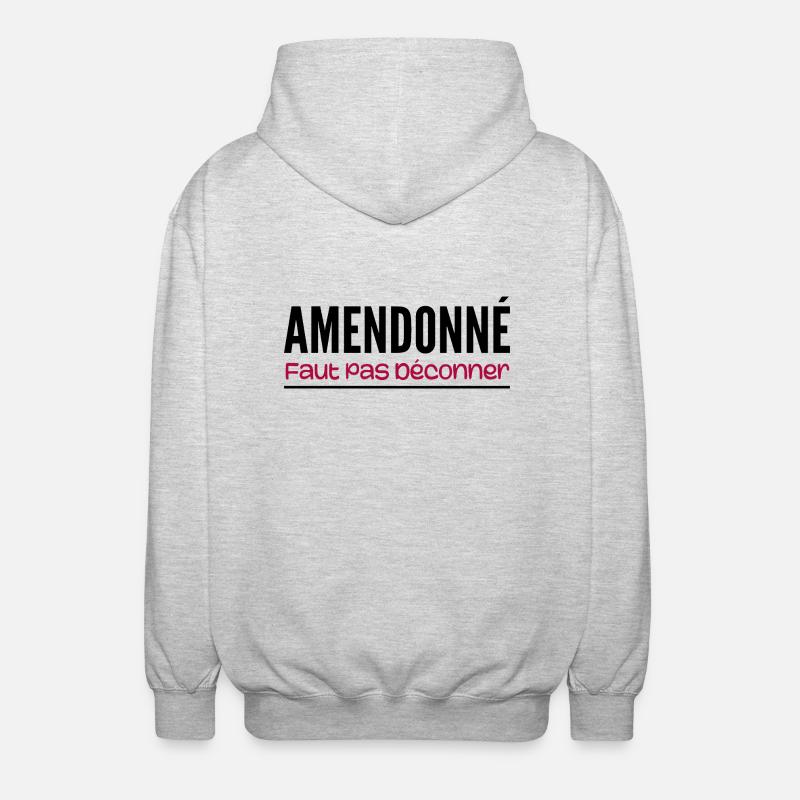 amendonné faut pas déconner - Veste à capuche unisexe - gris clair chiné
