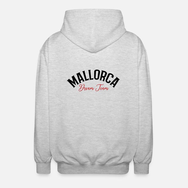 Mallorca Dream Team - Unisex Kapuzenjacke - Hellgrau meliert