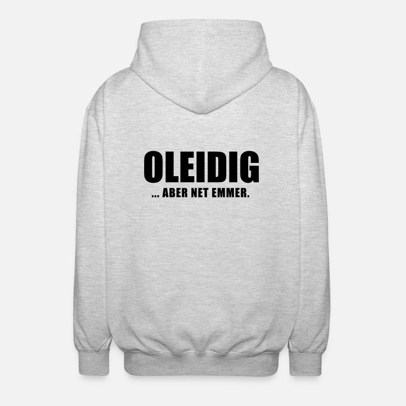 Oleidig - Unisex Kapuzenjacke - Hellgrau meliert