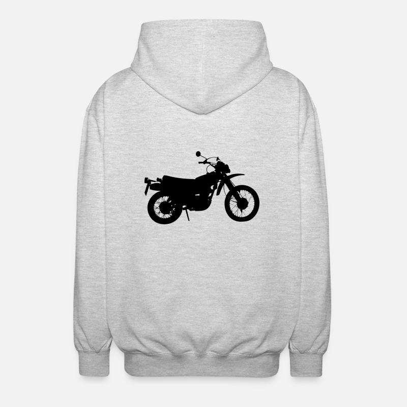Motorrad - Unisex Kapuzenjacke - Hellgrau meliert