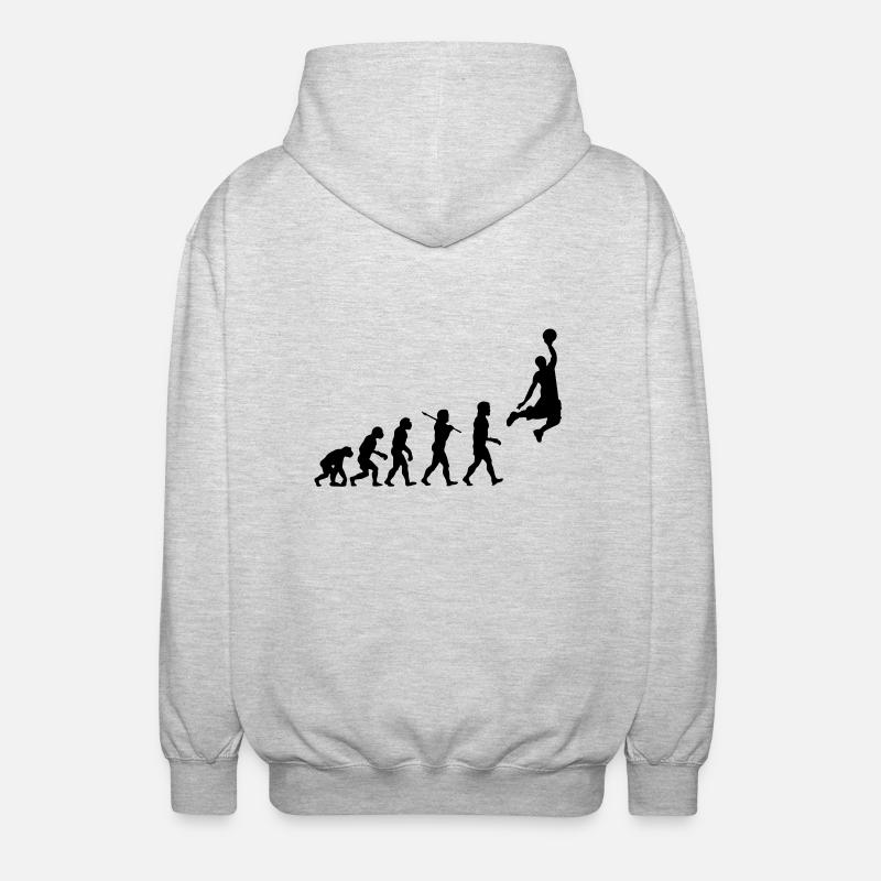 Basketball Dunk Evolution - Veste à capuche unisexe - gris clair chiné