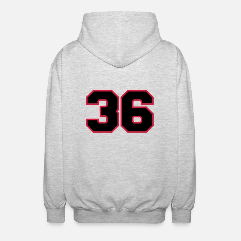 Number36 - Unisex Hooded Jacket - light heather grey