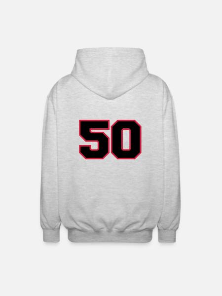 number50 - Unisex Hooded Jacket - light heather grey