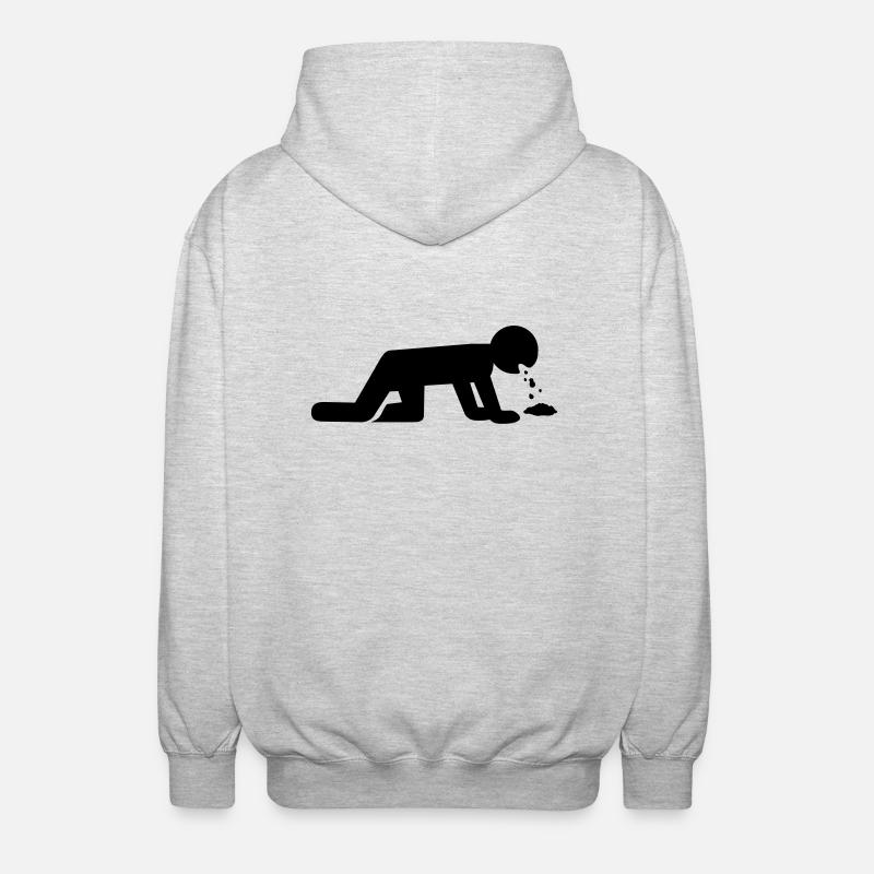 Alcool - Veste à capuche unisexe - gris clair chiné