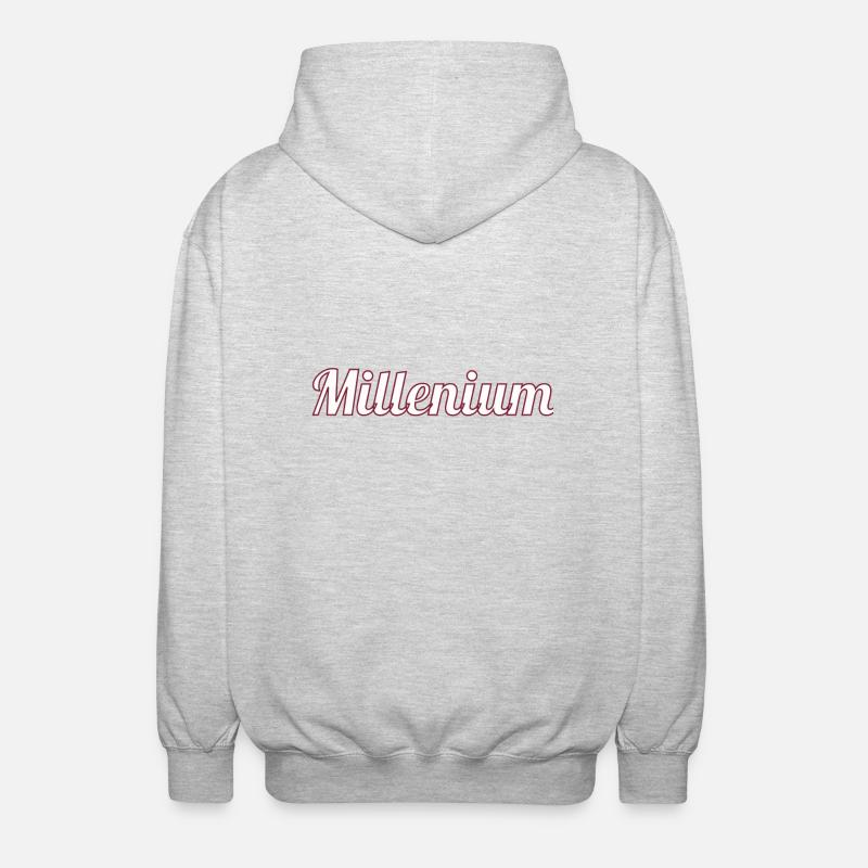 Millenium - Veste à capuche unisexe - gris clair chiné
