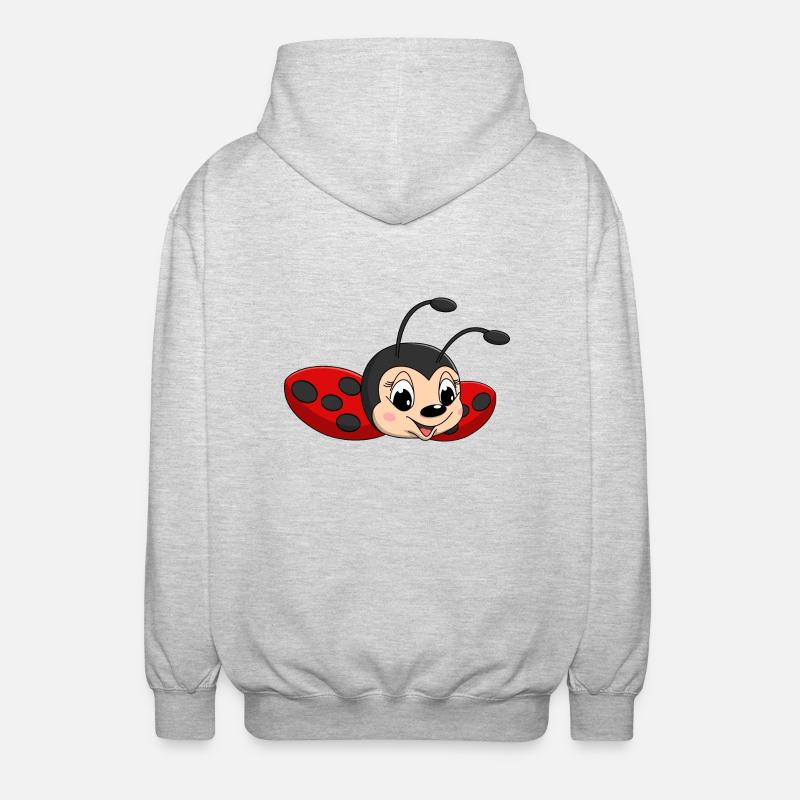 lorey.w "kleiner Märienkäfer", Mädchen - Unisex Kapuzenjacke - Hellgrau meliert
