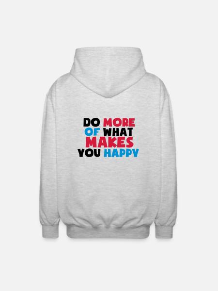 makes_you_happy - Unisex Kapuzenjacke - Hellgrau meliert