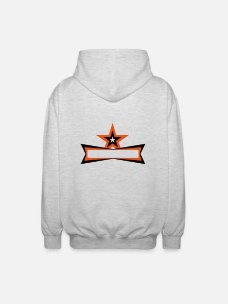 Star Frame - Unisex Hooded Jacket - light heather grey