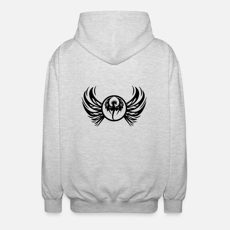 dragon_wappen - Veste à capuche unisexe - gris clair chiné