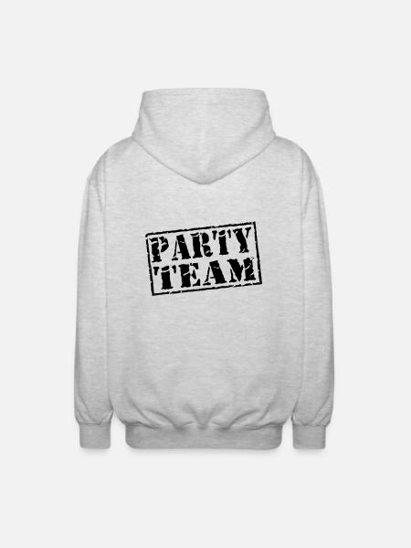 Party Team - Unisex Hooded Jacket - light heather grey