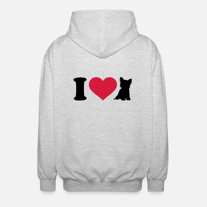 I love Yorkshire - Unisex Hooded Jacket - light heather grey