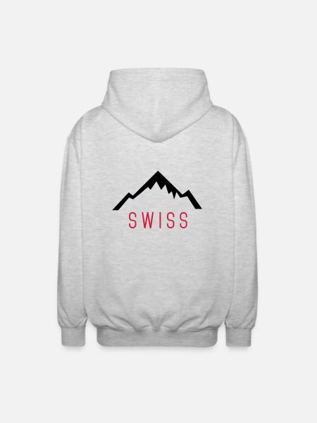 Swiss Alps - Veste à capuche unisexe - gris clair chiné