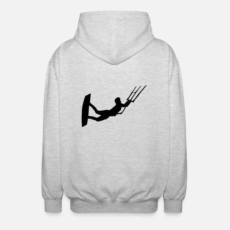 Kitesurf - Veste à capuche unisexe - gris clair chiné