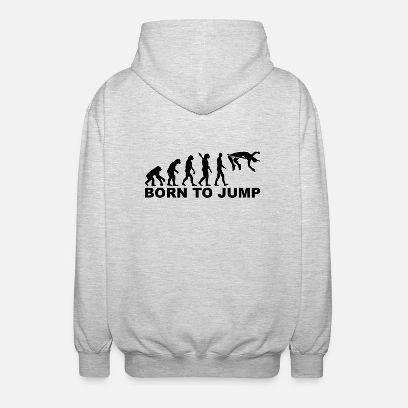 Evolution High jump - Unisex Hooded Jacket - light heather grey