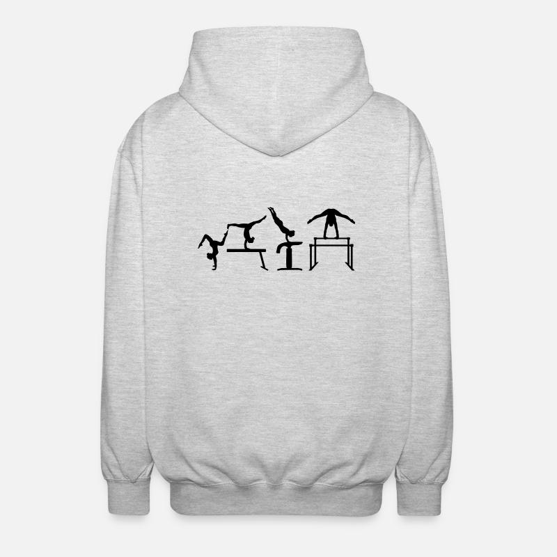Turnen - Unisex Kapuzenjacke - Hellgrau meliert