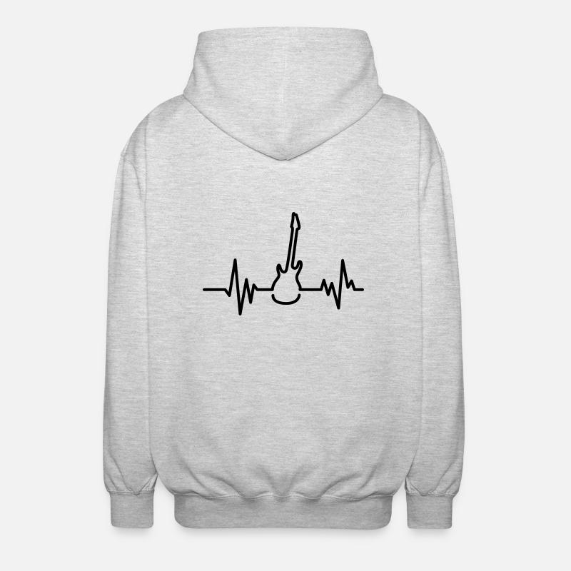 Gitarre - Unisex Kapuzenjacke - Hellgrau meliert