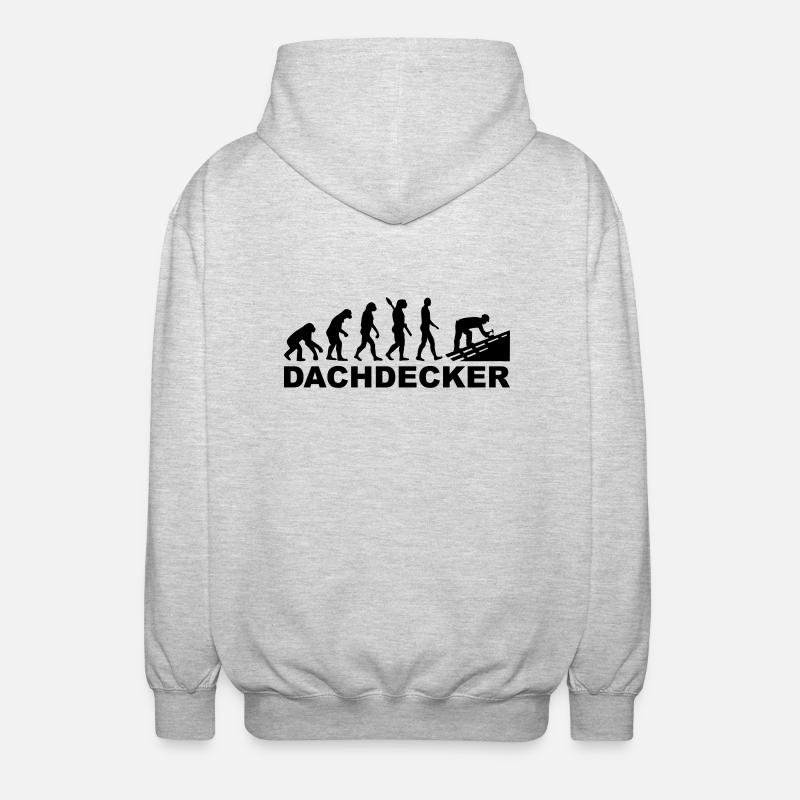 Dachdecker - Unisex Kapuzenjacke - Hellgrau meliert