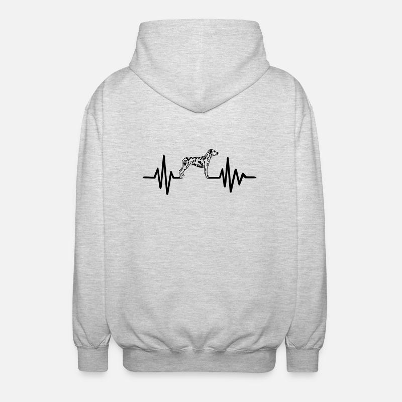 Dalmatian - Unisex Hooded Jacket - light heather grey