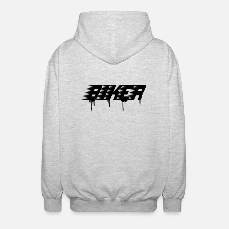 biker - Unisex Hooded Jacket - light heather grey