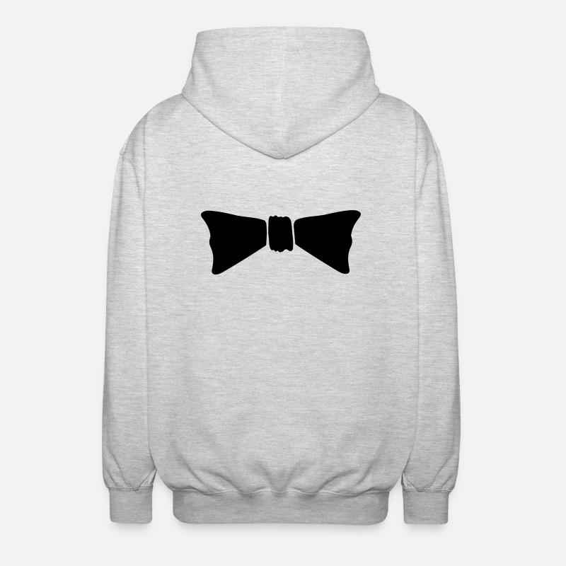 fliege bow - Unisex Kapuzenjacke - Hellgrau meliert