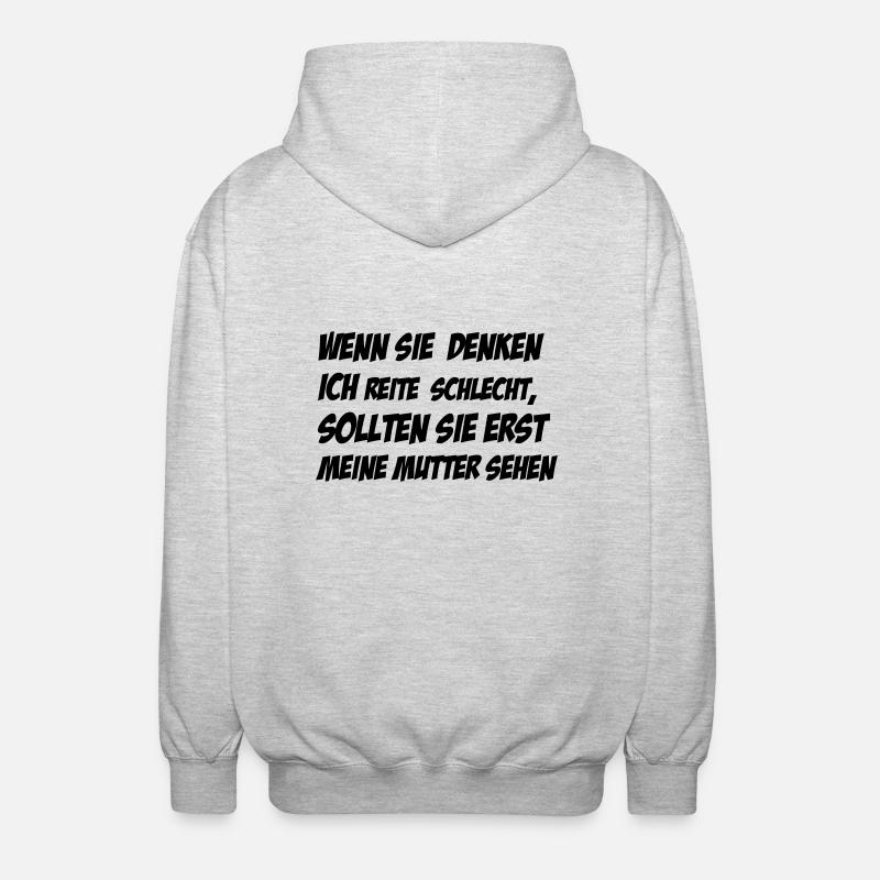 monter à cheval - Veste à capuche unisexe - gris clair chiné