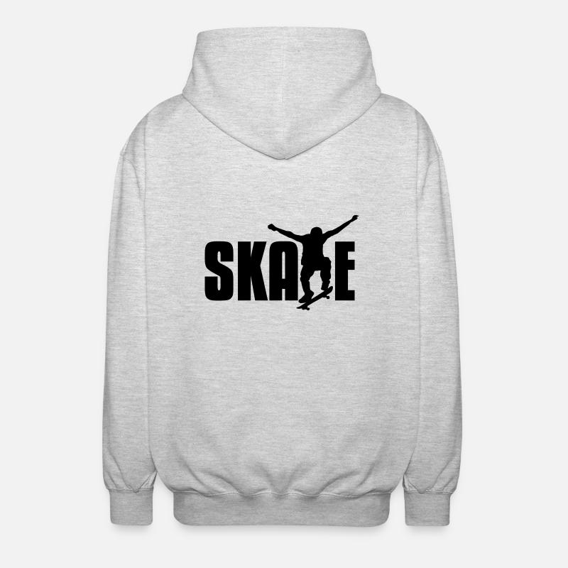 skate - Unisex Kapuzenjacke - Hellgrau meliert