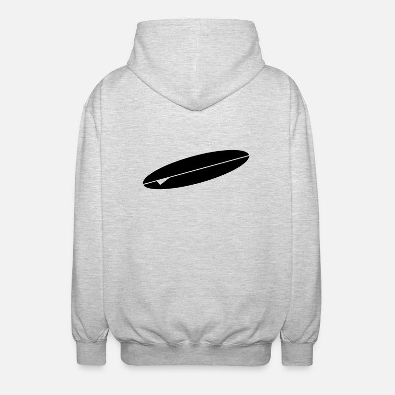 planche de surf - Veste à capuche unisexe - gris clair chiné