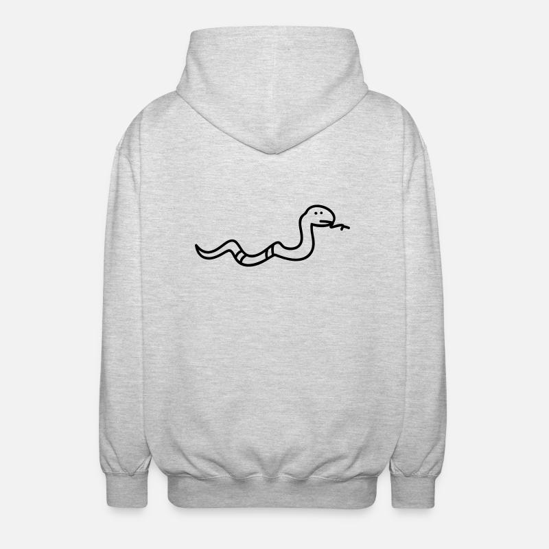 Schlange - Unisex Kapuzenjacke - Hellgrau meliert