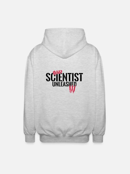 Wild scientists unleashed - Unisex Hooded Jacket - light heather grey
