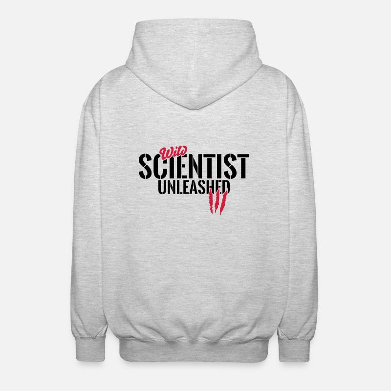 Wild scientists unleashed - Unisex Hooded Jacket - light heather grey
