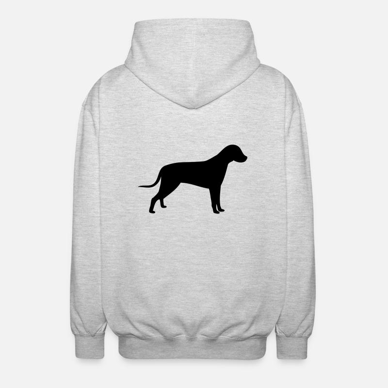 Hund - Unisex Kapuzenjacke - Hellgrau meliert