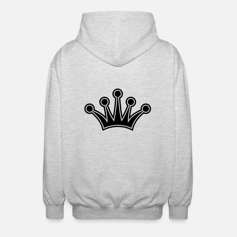 Crown - Veste à capuche unisexe - gris clair chiné