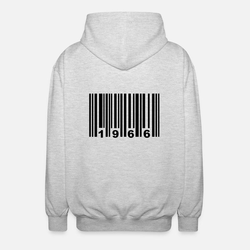 1966 - Unisex Hooded Jacket - light heather grey