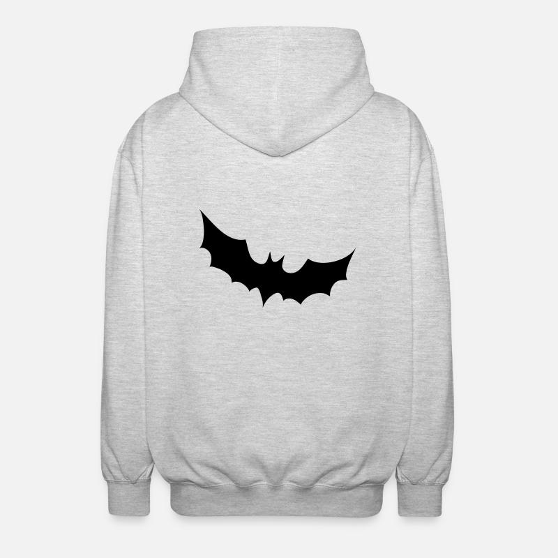 Fledermaus - Unisex Kapuzenjacke - Hellgrau meliert