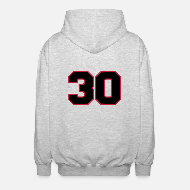 number30 - Unisex Kapuzenjacke - Hellgrau meliert