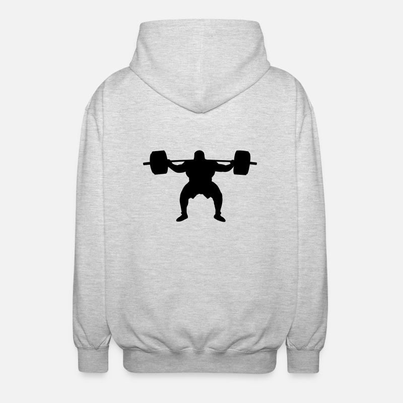 Squat - Unisex Kapuzenjacke - Hellgrau meliert