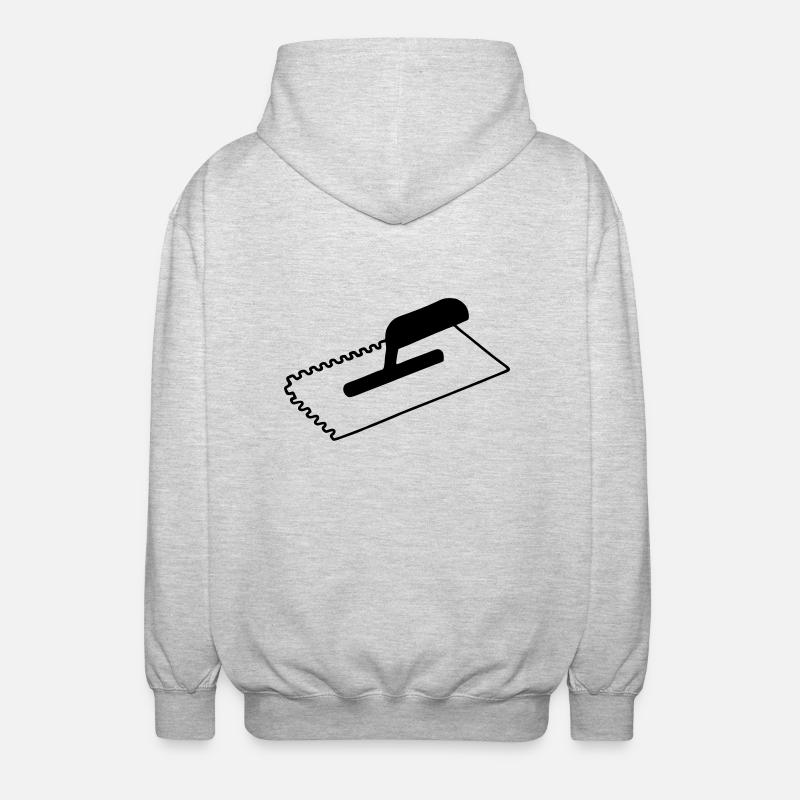 Glättekelle - Kelle - Unisex Kapuzenjacke - Hellgrau meliert