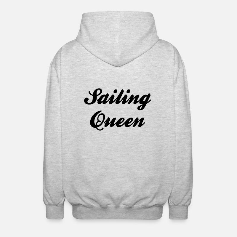 sailing queen - Unisex Kapuzenjacke - Hellgrau meliert