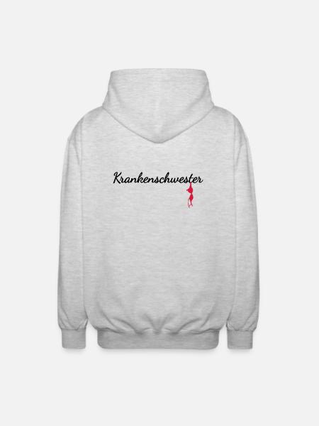 Nurse - Unisex Hooded Jacket - light heather grey