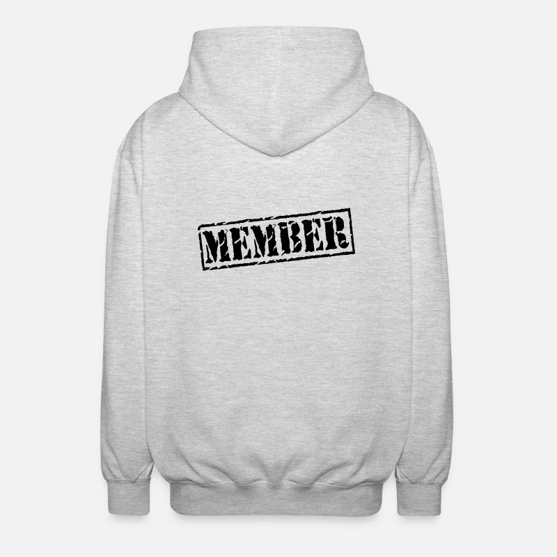 Member - Veste à capuche unisexe - gris clair chiné