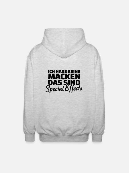 Macken - Unisex Kapuzenjacke - Hellgrau meliert